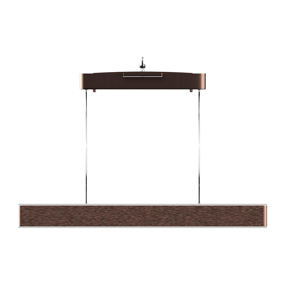 Linear LED Pendant Mount Lighting Fixture in Brushed brown Body Finish, 52W, 3000K, 2600LM, Dimmable - LEDMyPlace