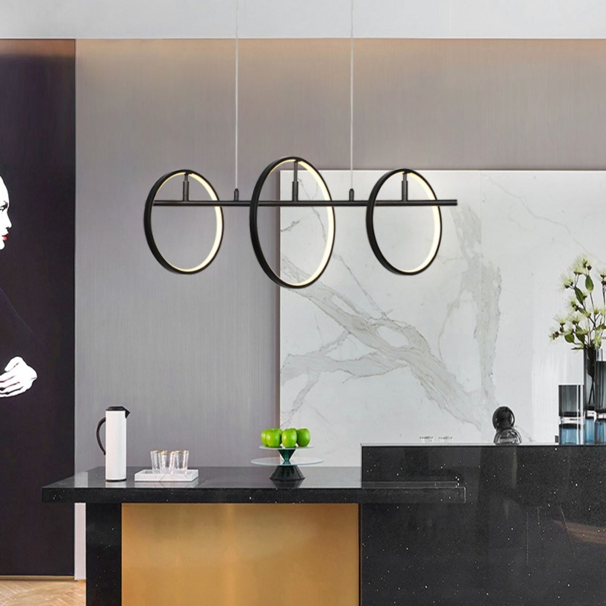 Lucca Circular 3-Light Adjustable Direction Best LED Pendant Light - M