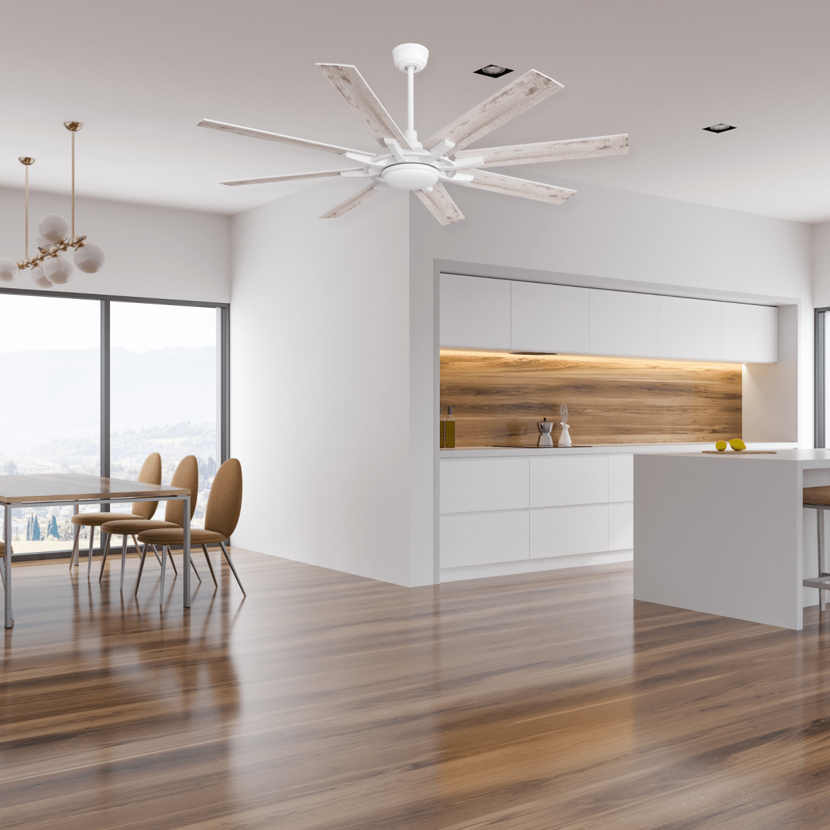 MASSIMO 60 inch 8 - Blade Ceiling Fan with Remote - LEDMyPlace