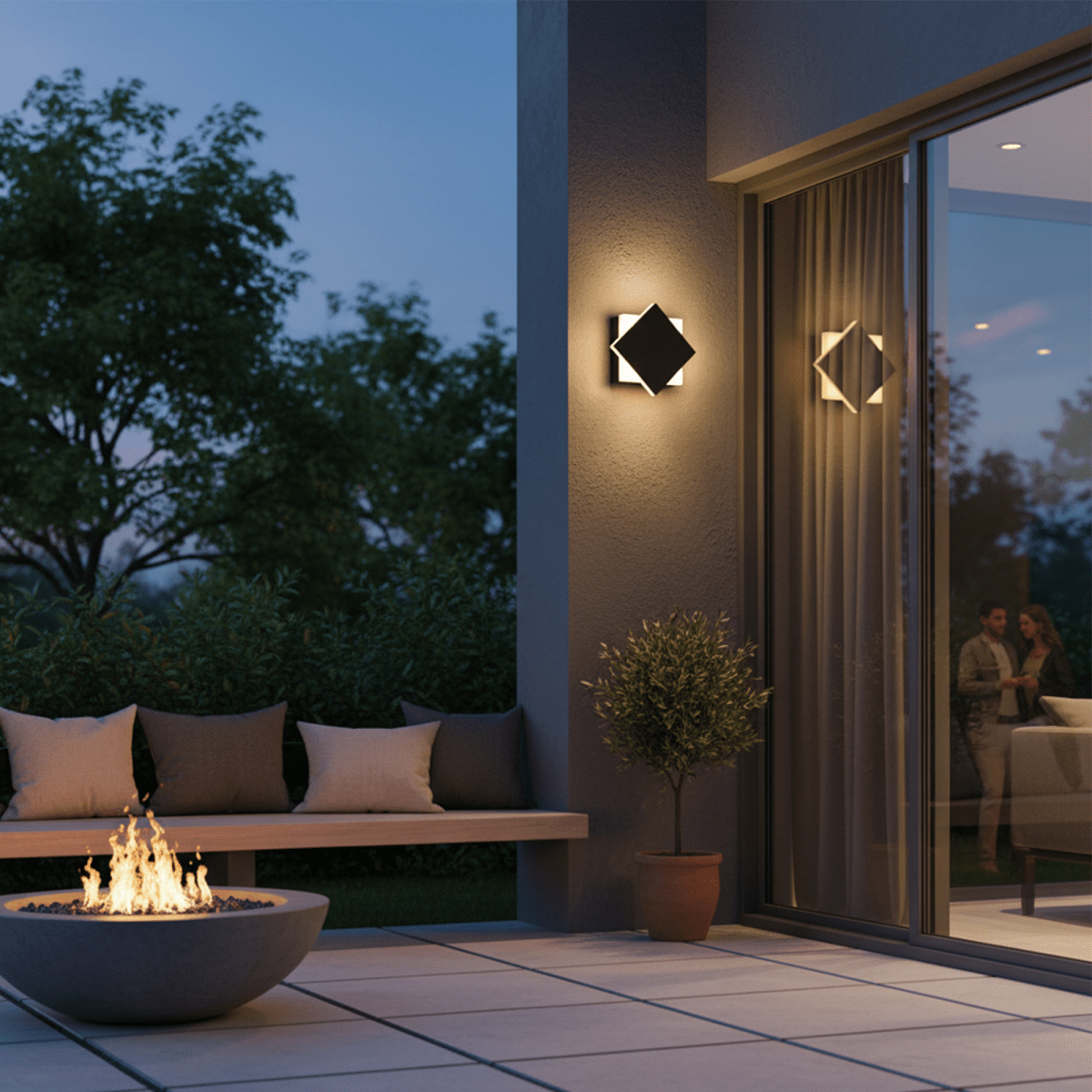 Modern Square LED Wall Sconce, 9W, 3000K, 338LM, CRI: 80+, Dimmable, Dimension: 6.7 x 2.1 x 6.7 Inch - LEDMyPlace