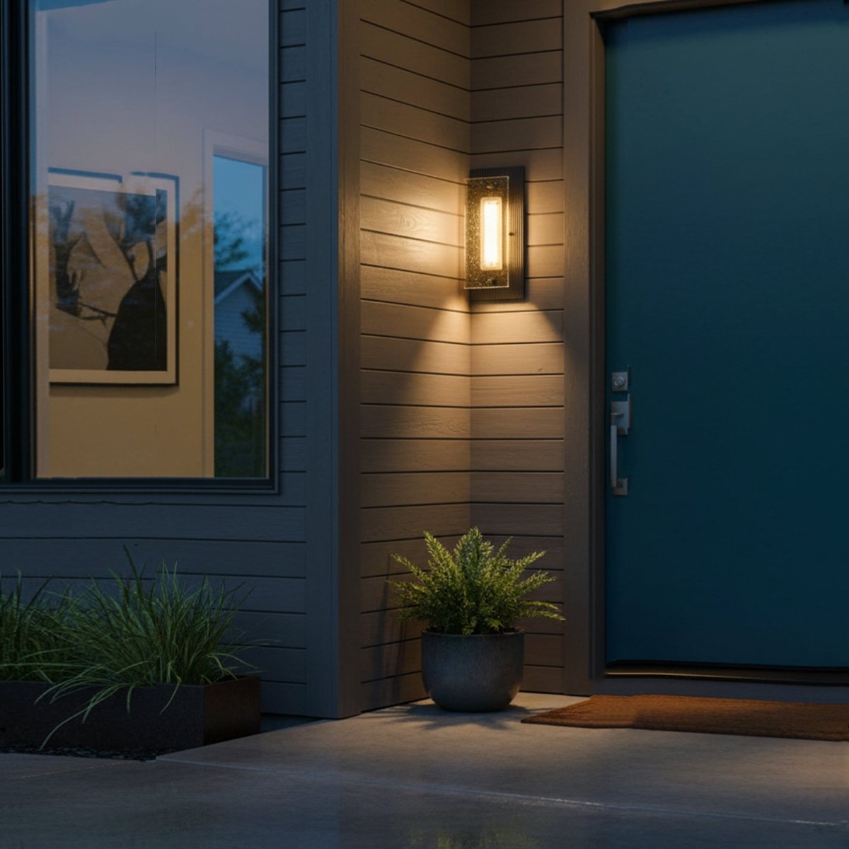 Modern Wall Sconce, Outdoor/Indoor Wall Sconce Exterior LED 11W 3CCT Waterproof Wall Light Fixture, For Porch Entryway Doorway - 4.96"L x 2.99"W x 12.8"H - LEDMyPlace