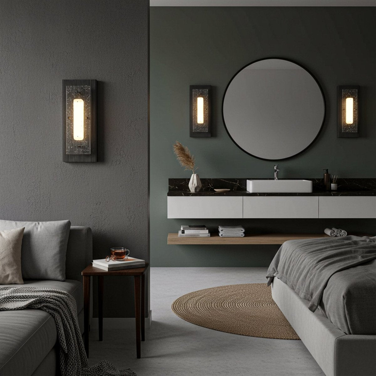 Modern Wall Sconce, Outdoor/Indoor Wall Sconce Exterior LED 11W 3CCT Waterproof Wall Light Fixture, For Porch Entryway Doorway - 4.96"L x 2.99"W x 12.8"H - LEDMyPlace