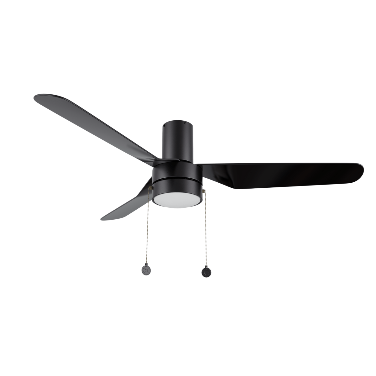 MORGAN 52 inch 3 - Blade Flash Mount Ceiling Fan with Pull Chain - LEDMyPlace