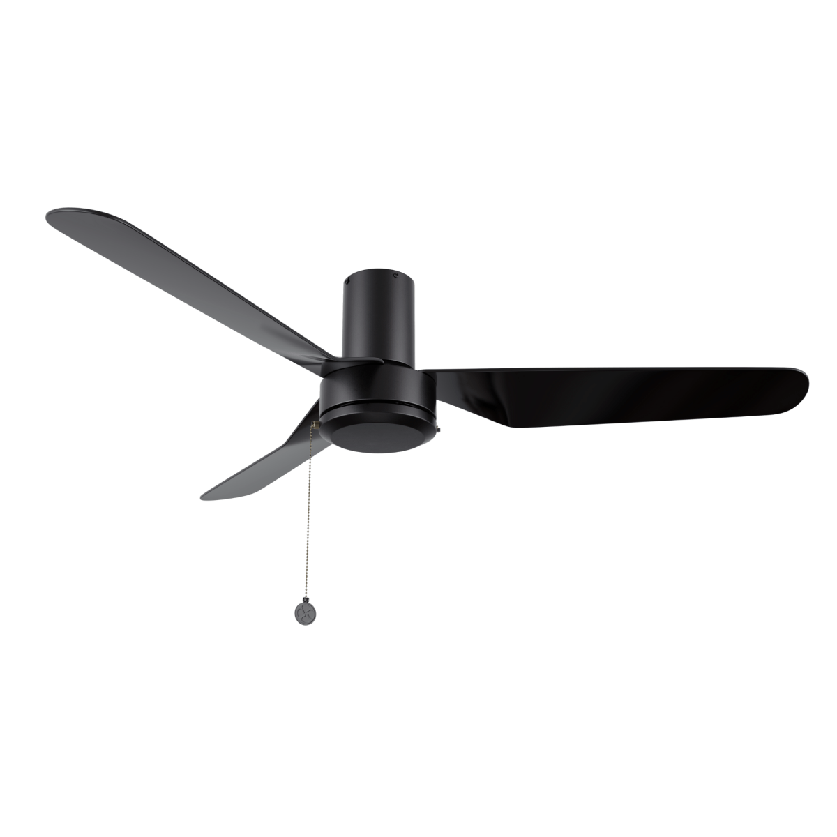 MORGAN 52 inch 3 - Blade Flash Mount Ceiling Fan with Pull Chain - LEDMyPlace