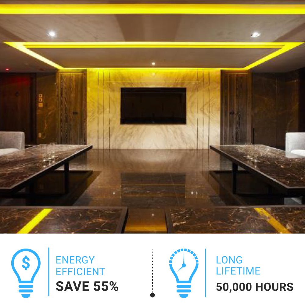 Outdoor LED Strip Lights Waterproof, IP65, 16.4ft Dimmable, 12V, SMD 3528, UL, RoHS Listed, LED Lights for Bedroom, Kitchen, Home Decoration - LEDMyPlace