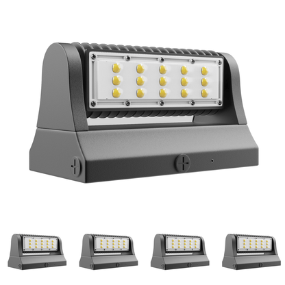 Outdoor Rotatable LED Wall Pack Light 40W 5700K 5400 Lumens, UL, DLC Listed, Bronze Finish, Waterproof Wall Light - LEDMyPlace