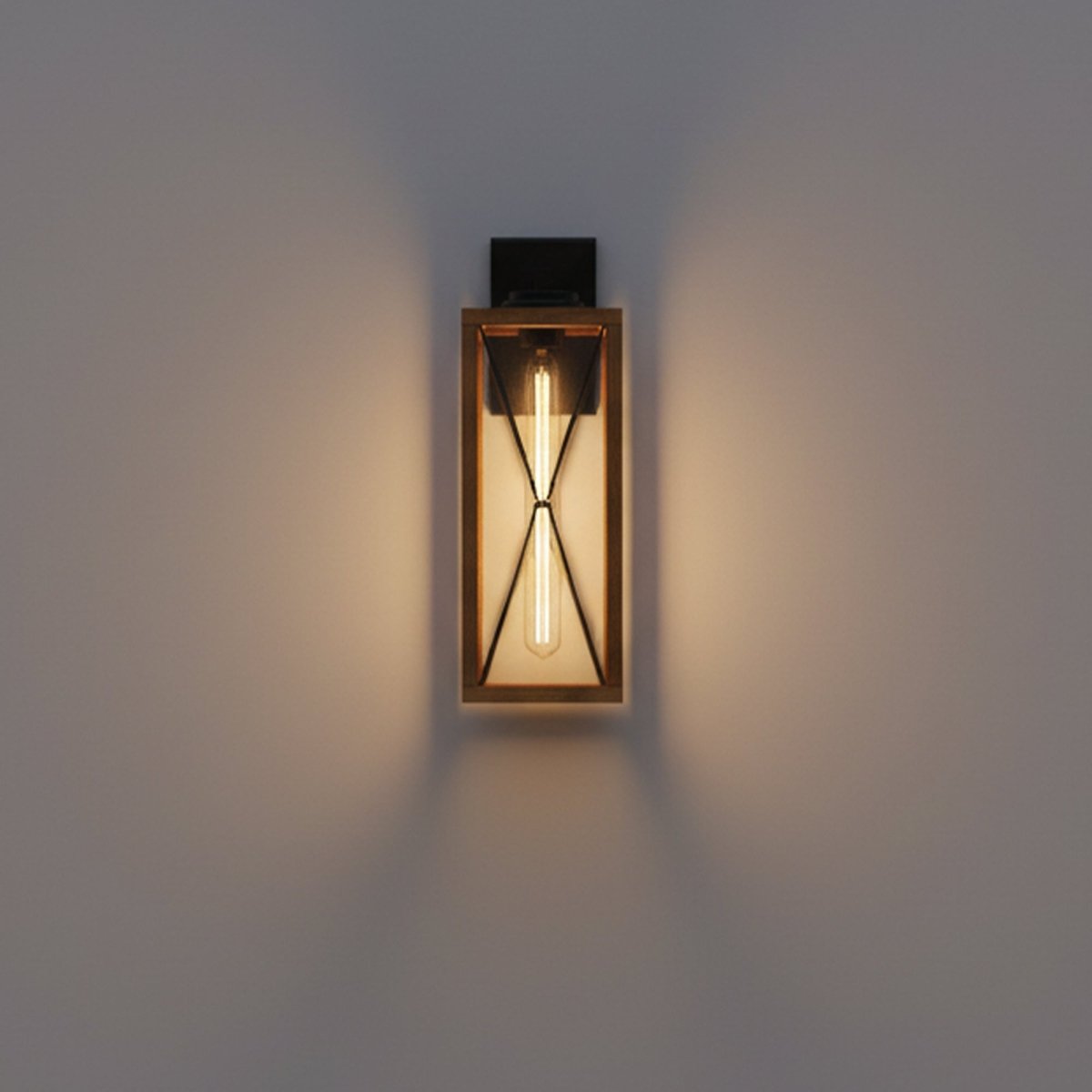 Outdoor Wall Lantern 16" H Waterproof Exterior Wall Light Outdoor Sconce Lighting Fixtures Anti - Rust Wall Mount Lamp for Front Porch Garage Doorway Entryway - 5.47"L x 6.3"W x 16.06"H - LEDMyPlace