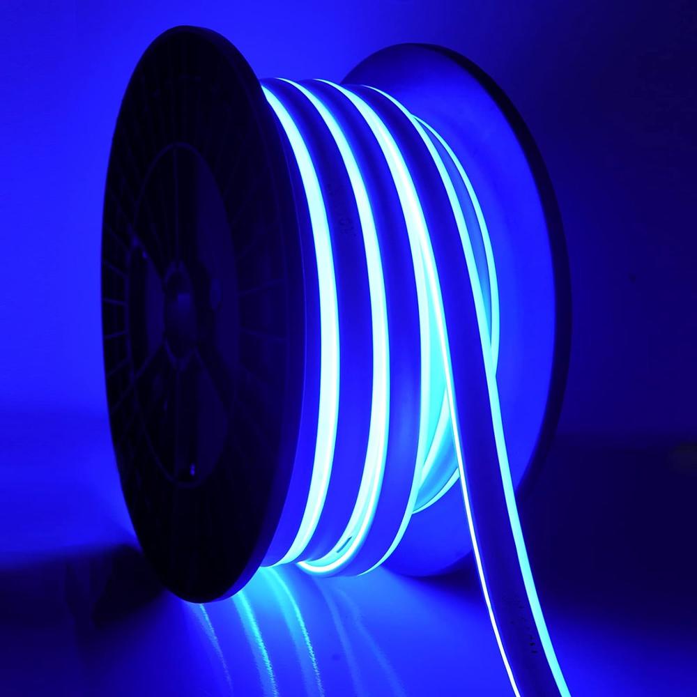 LED Neon Rope Light, 120V, UL Listed, Waterproof IP65 RATED, >80 CRI, Neon Flex (Blue, Green, Red, Pink)