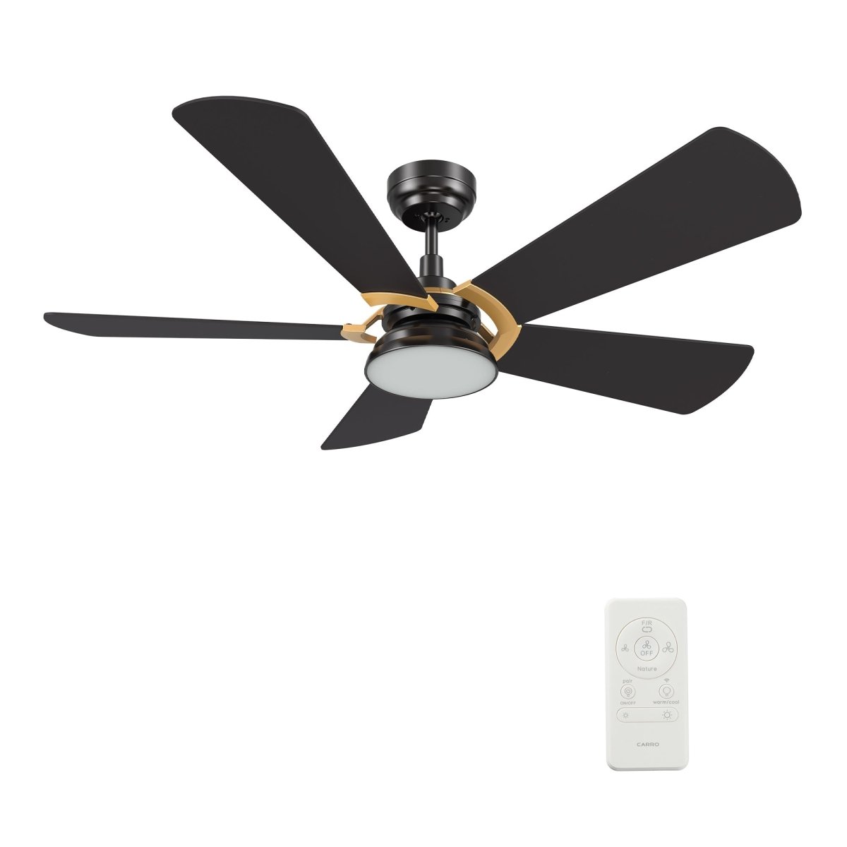 SAVILI 52 inch 5 - Blade Smart Ceiling Fan with LED Light & Remote Control - LEDMyPlace