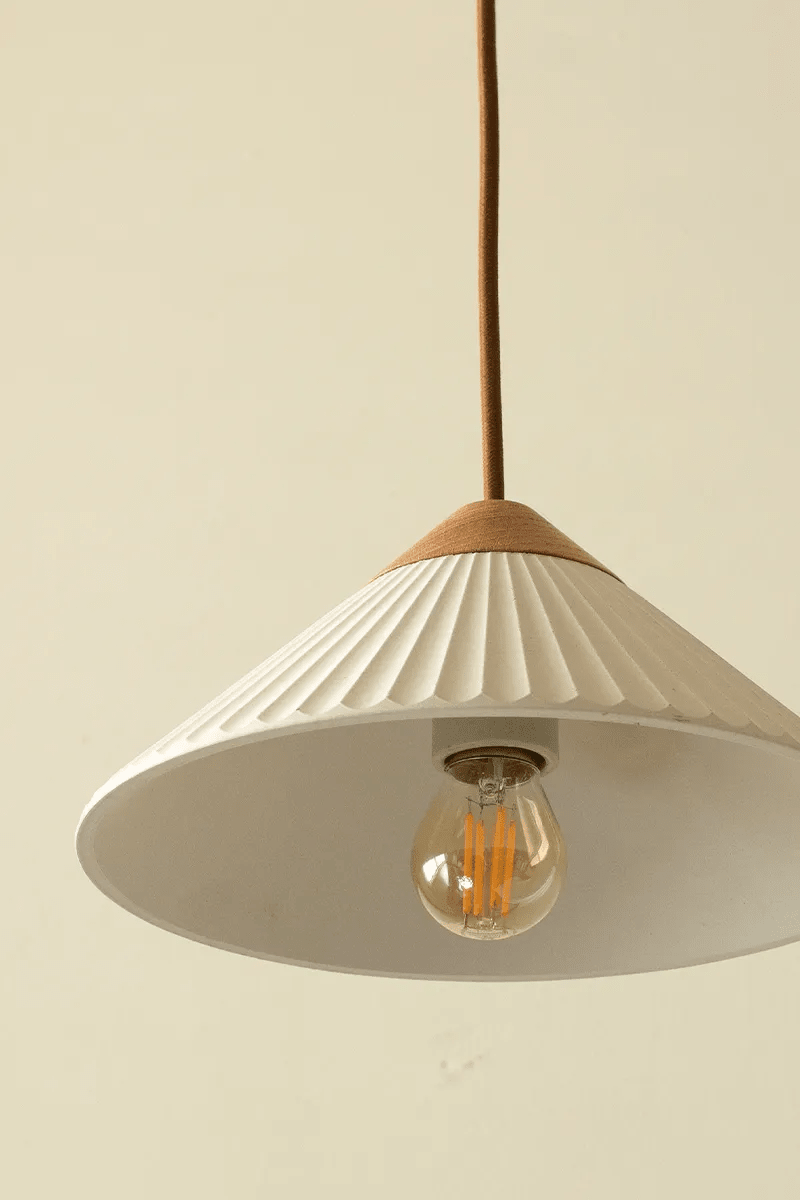 Summit Mountain Cream White Pendant Light, Max 20W, E26 Base, Damp Rated - LEDMyPlace