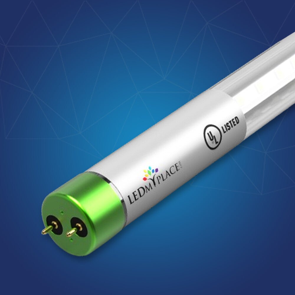 T8 4ft LED Tube/Bulb - Glass 18W 1800 Lumens 4000K Clear, Single Ended Power - Ballast Bypass - LEDMyPlace