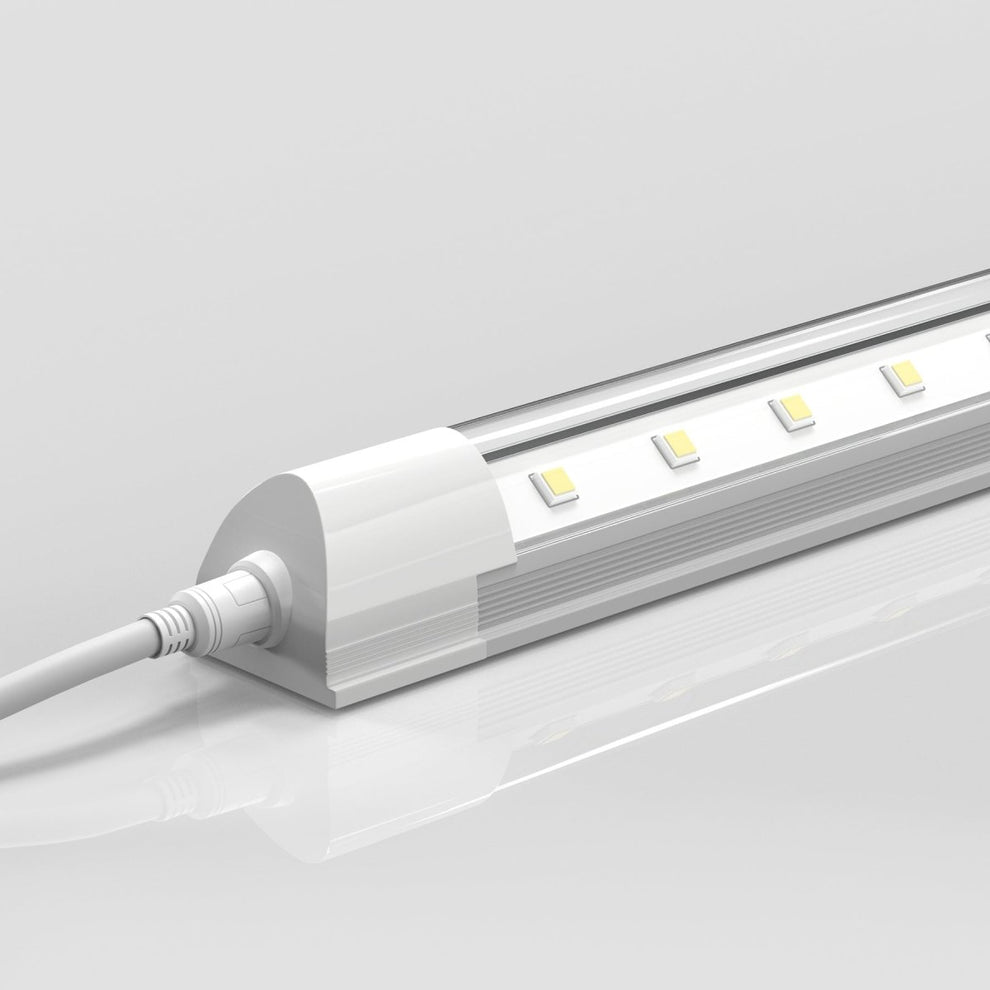 T8 5ft LED Freezer/Cooler Tube Light, V Shape, 36W 5000K, Clear, Refri
