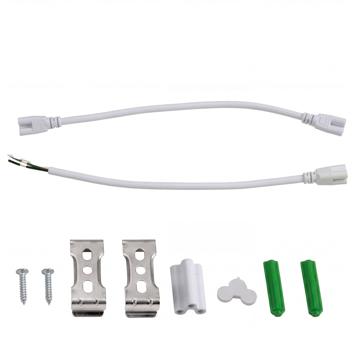 T8 8ft Integrated LED Tube Light 60W V Shape 5000K Daylight White, Clear, Linkable LED Lighting for Garage Warehouse, Upgraded Shop Lights, Plug and Play - LEDMyPlace
