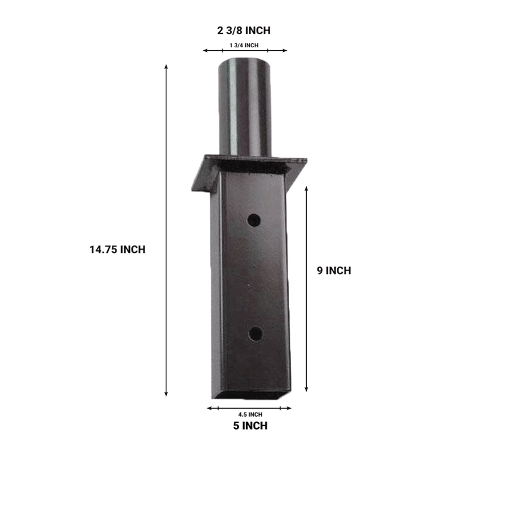 Tenon Adaptor for 5 Inch Square Poles - LEDMyPlace