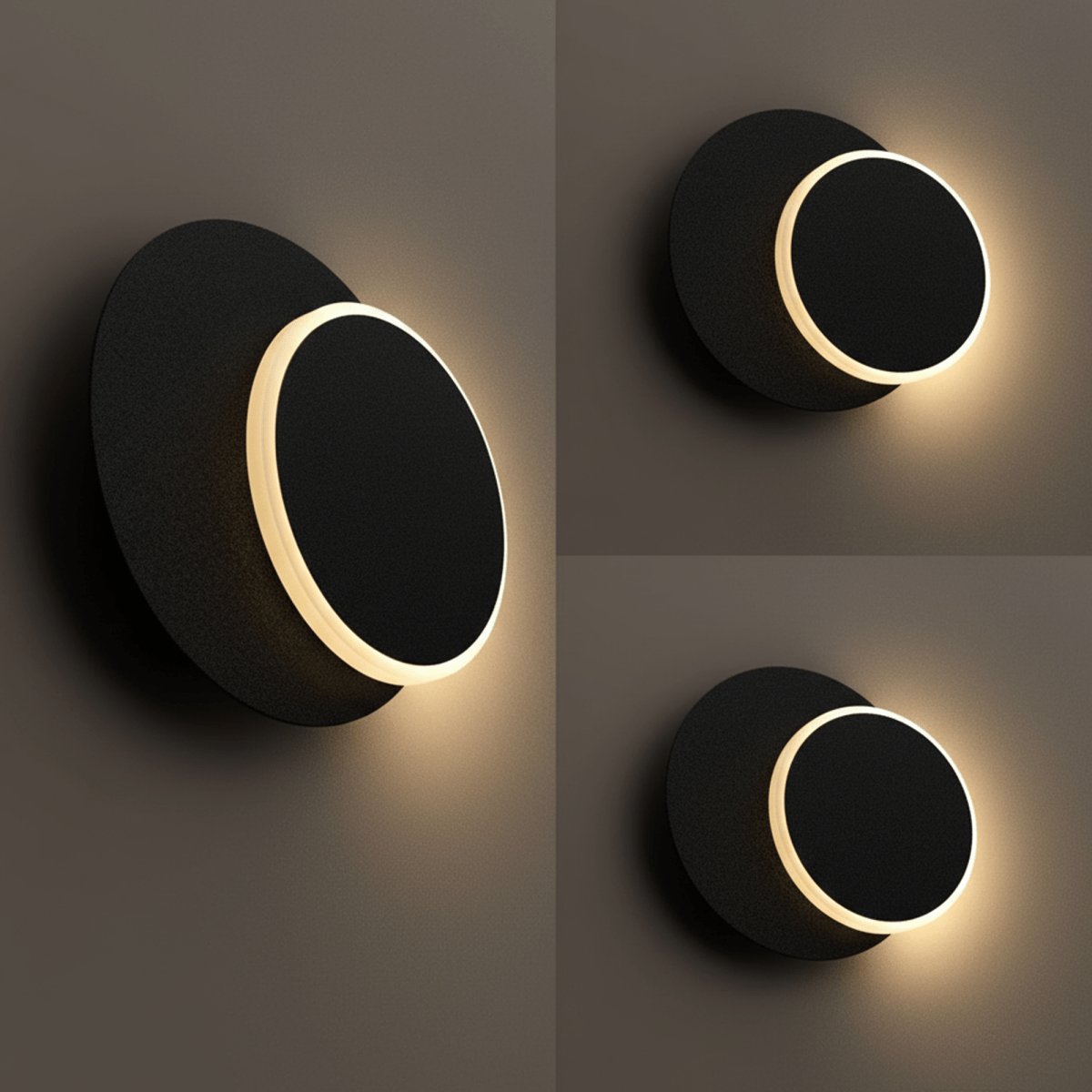Unique Circular LED Wall Sconce, 11W, 3000K, Diameter 9.9 inch, Modern Round Lamp - LEDMyPlace