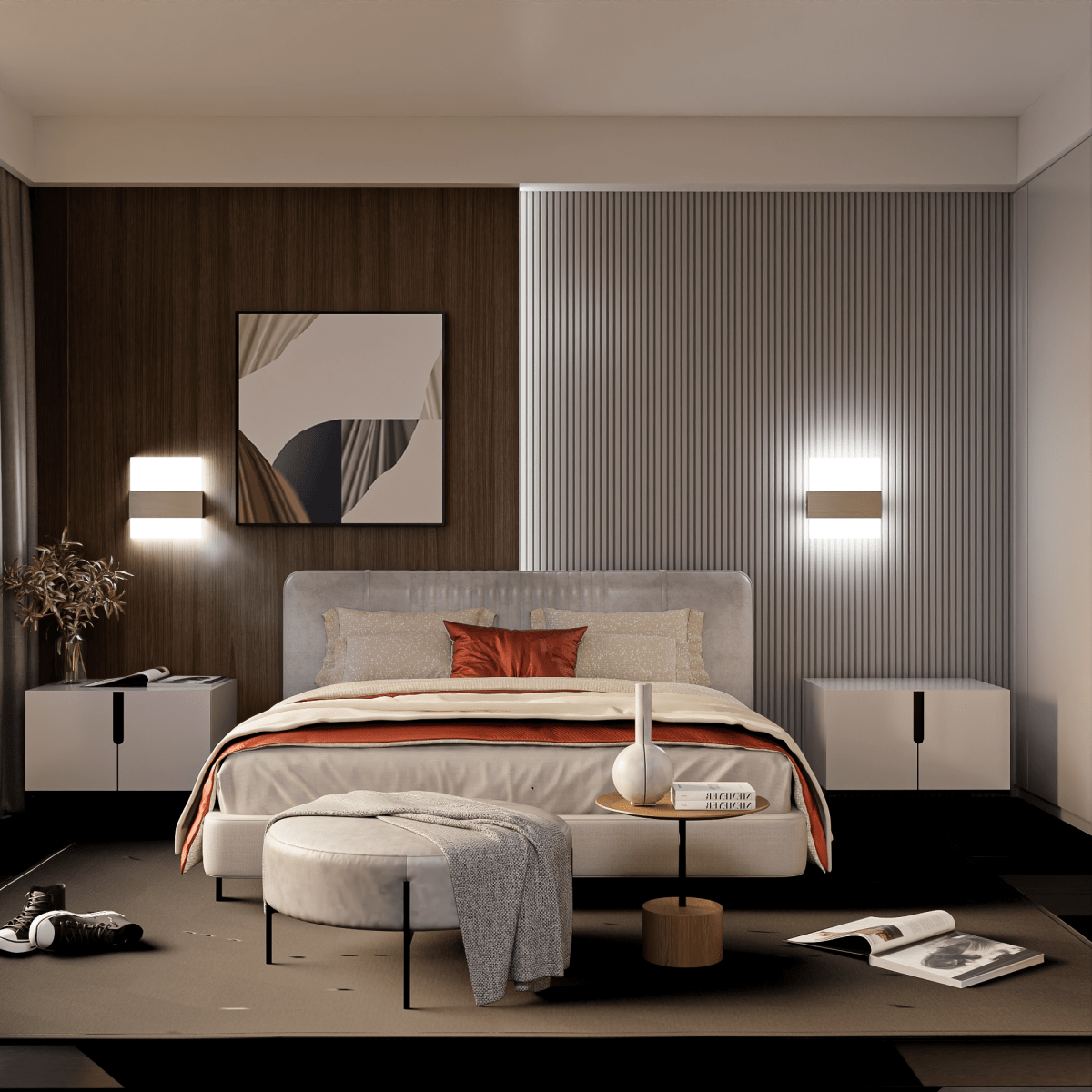 Wall Mounted LED Light Fixture, 5000K, Dimmable, ETL/CE Certificate, Material: Metal + White Acrylic Shade - LEDMyPlace