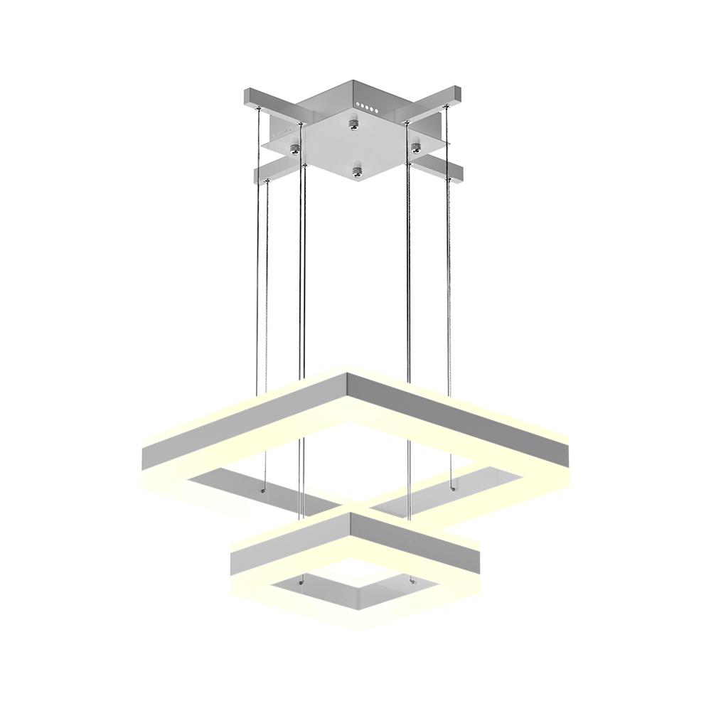 2-lights-126w-3000k-6500k-sand-silver-body-finish-led-square-chandelier-lights