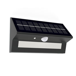 6W, Smart Solar LED Wall Pack Lights with PIR Sensor - Based Motion Detectors, Outdoor Wall Lights (HY39WSRB)