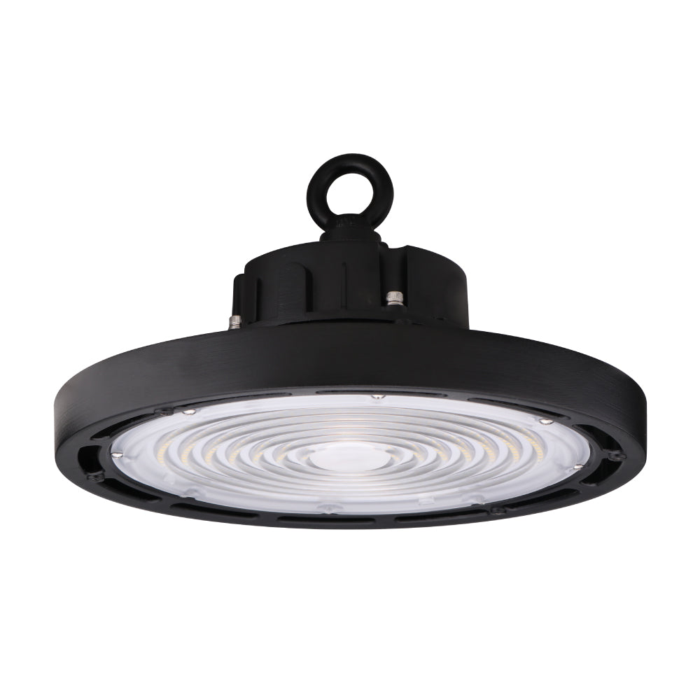 Gen13 100W UFO LED High Bay Light, 4000K, AC120-277V, 90° PC lens, IP65 Factory Warehouse Industrial Lighting, Black