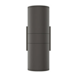 Outdoor LED Up and Down Wall Sconce, Cylinder Outside Lights, 2x36W, AC100- 277V, Double Side (White Light), Exterior Wall Lights