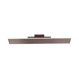2-Lights, Indoor Rectangular Wall Sconce with Brushed brown Body Finish, 3000K, Dimmable
