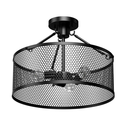3-lights-matte-black-semi-flush-mount-ceiling-light