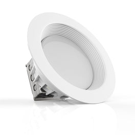 8 Inch LED Recessed Lighting w/ Built-In Junction Box and Baffle Trim, 30W, 2250LM, Dimmable, Round, LED Recessed Ceiling Mount Light