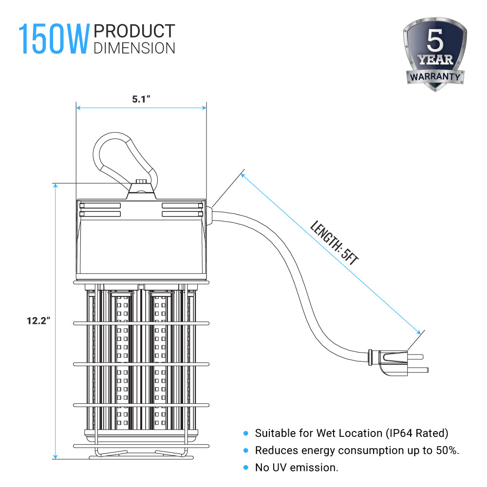 150w-work-light-fixture-with-cage-5000k-18000-lumens-ip65-rated