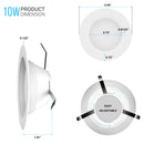 4 Inch LED Recessed Lighting, 10W, Dimmable, ETL Listed, Baffle Trim ...