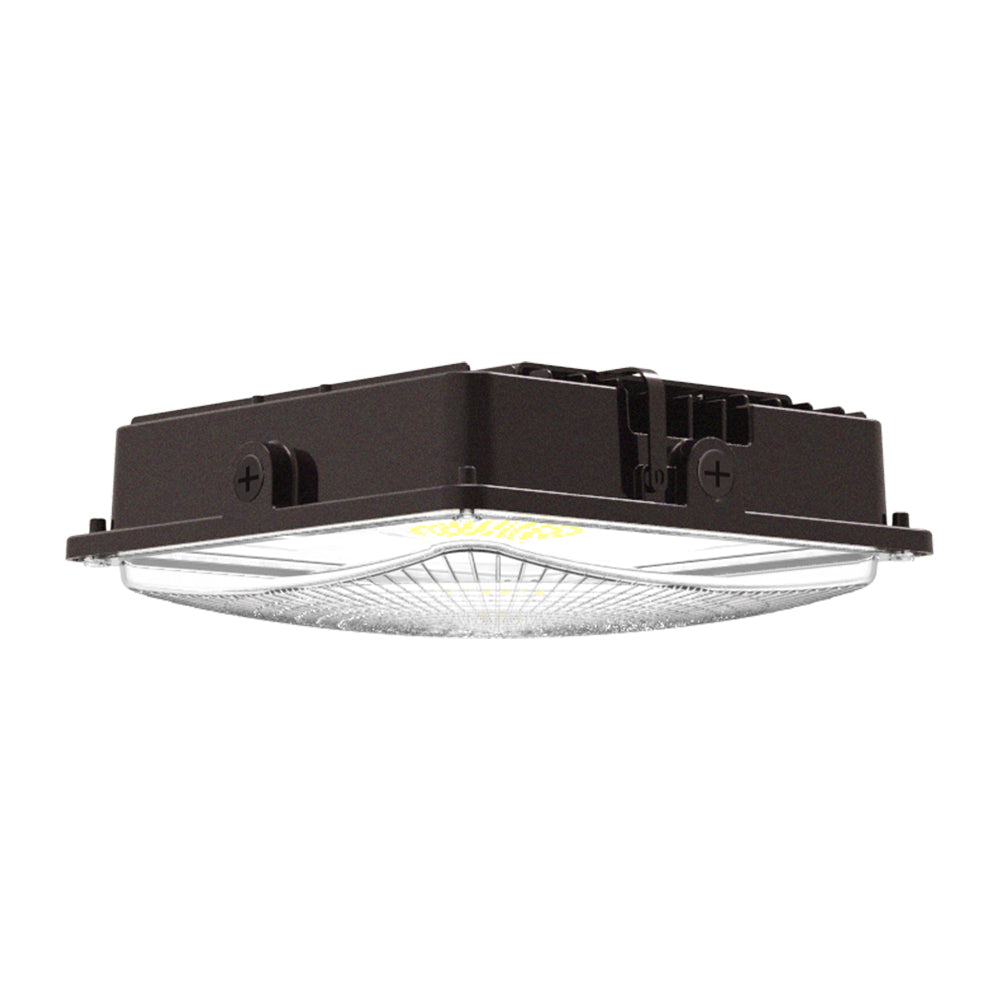 LED Canopy Light 35W 5700K Daylight 4550LM IP65 Waterproof 0-10V Dim 120-277VAC UL Listed Surface or Pendant Mount, for Gas Stations Outdoor Area Light, Black