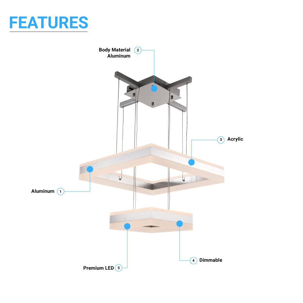 2-lights-126w-3000k-6500k-sand-silver-body-finish-led-square-chandelier-lights