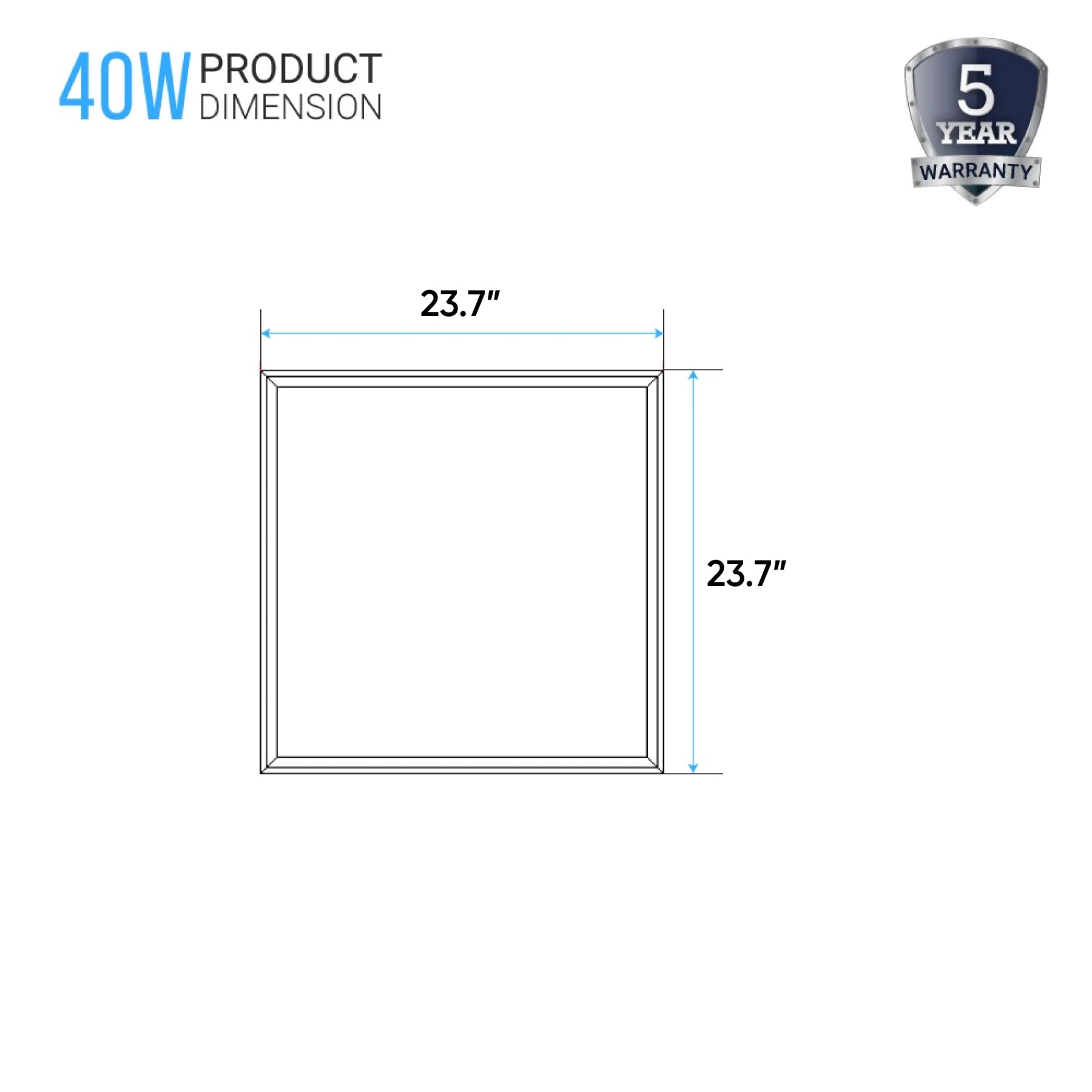 2 ft. X 2 ft. LED Flat Panel Light 4000K Neutral White 40W AC100-277V 5000LM UL DLC Listed Dimmable, LED Drop Ceiling Lights, Surface or Recessed Back-lit LED Troffer Lights