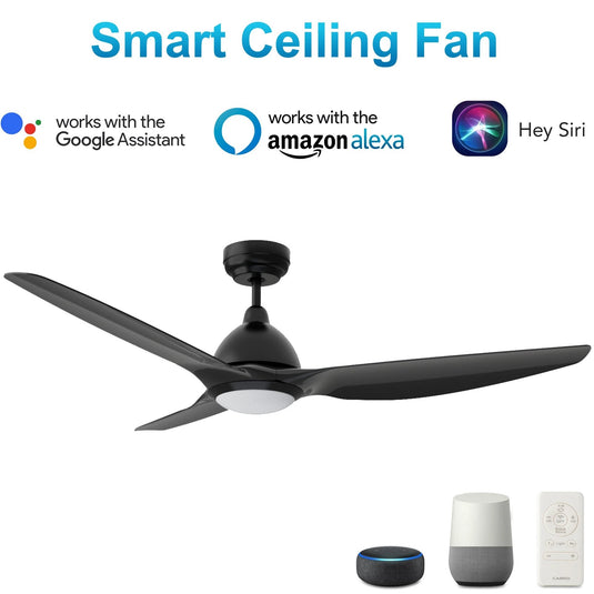 Cresta 52'' Best Smart Ceiling Fan With Remote, Light Kit Included, Works with Google Assistant and Amazon Alexa,Siri Shortcut