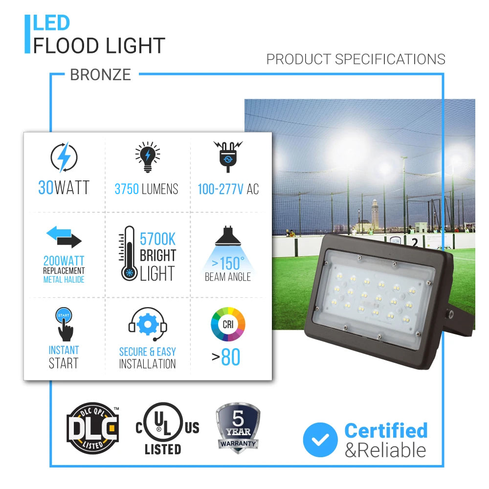 led-flood-light-30-watt-5700k-black-finish