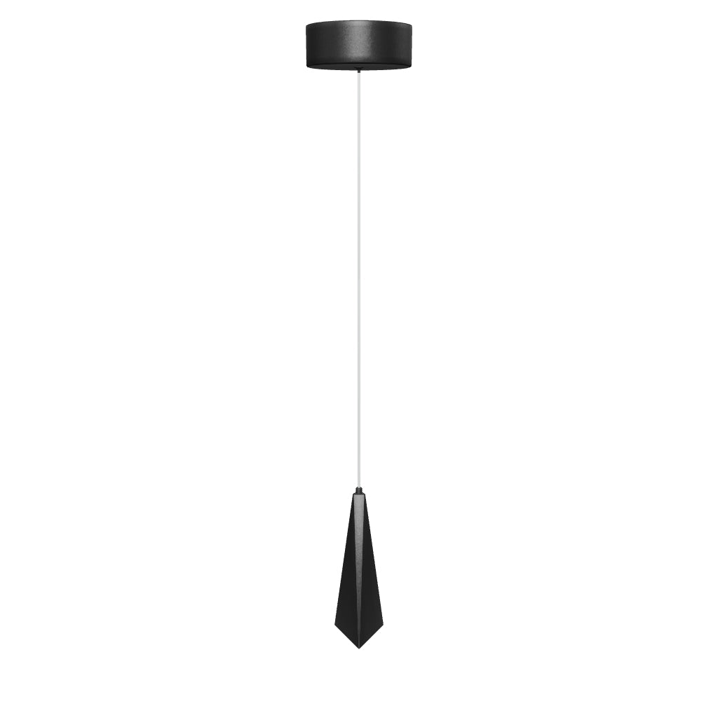 1-Light, Modern LED Three Dimensional Triangle Geometric Chandeliers, 6W, 3000K, 462LM, Dimmable