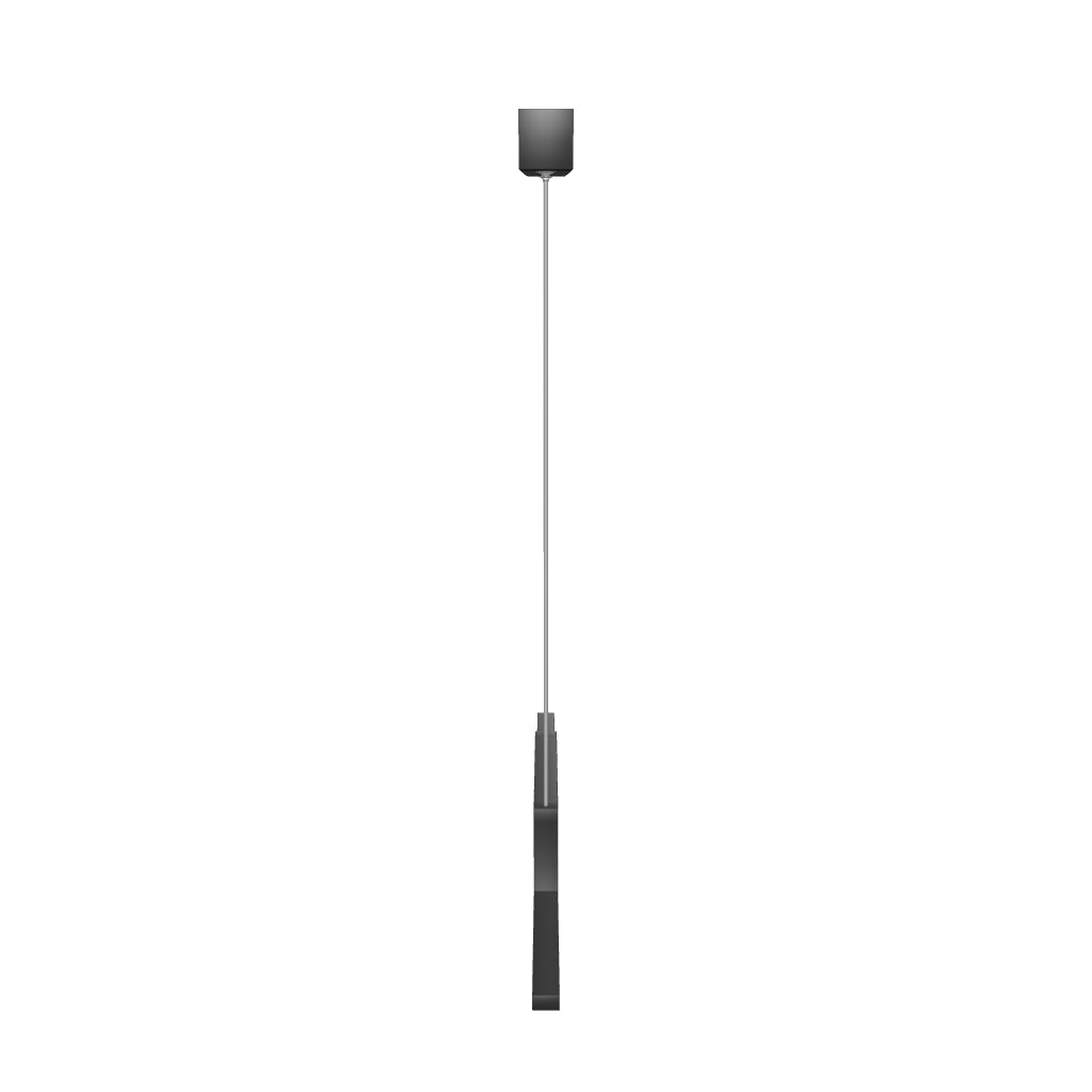 1-Light, LED Linear Chandelier Light Fixture In Matte black Body Finish, 23W, 3000K, 1150LM Dimmable, 39.4''×1.3''×71'' (Dimension)