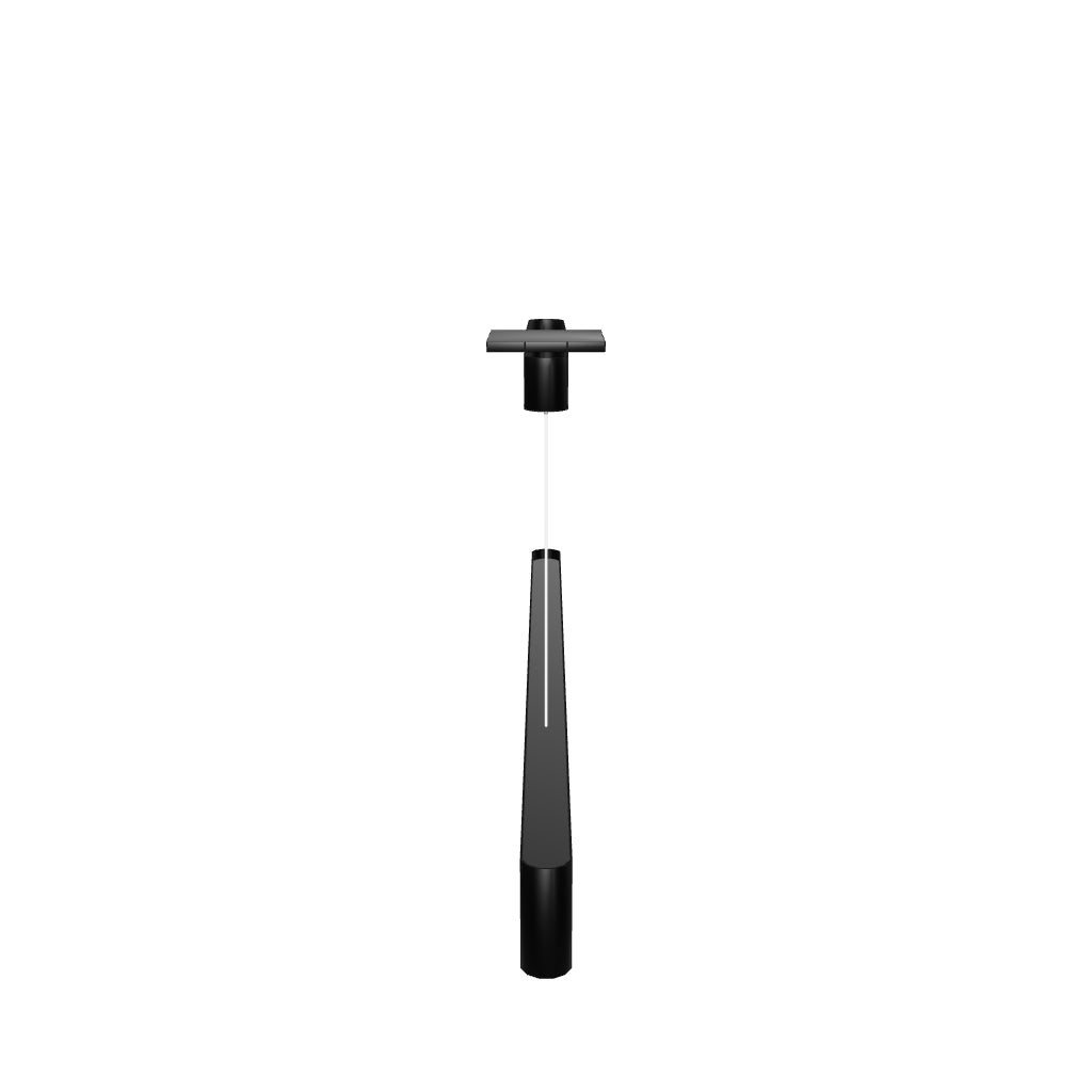 Integrated LED Linear Chandelier Light Fixture In Matte Black Body Finish, 9W, 3000K(warm white), 450LM, Dimmable