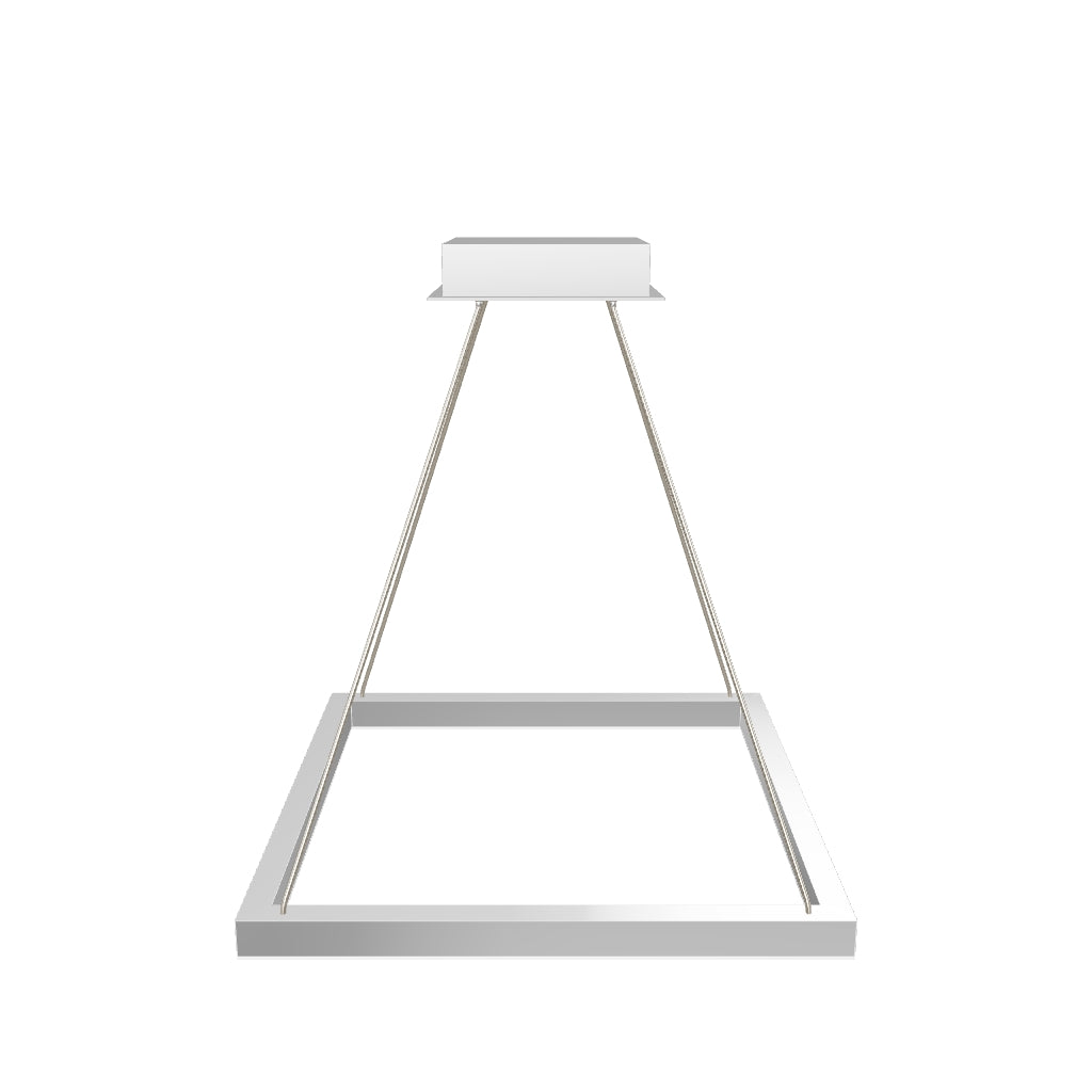 Modern 1-Square Chandelier Lighting, 40W, 3000K,1917LM, Dimmable, Dimension : 19.7'L'×19.7'W'×55''H