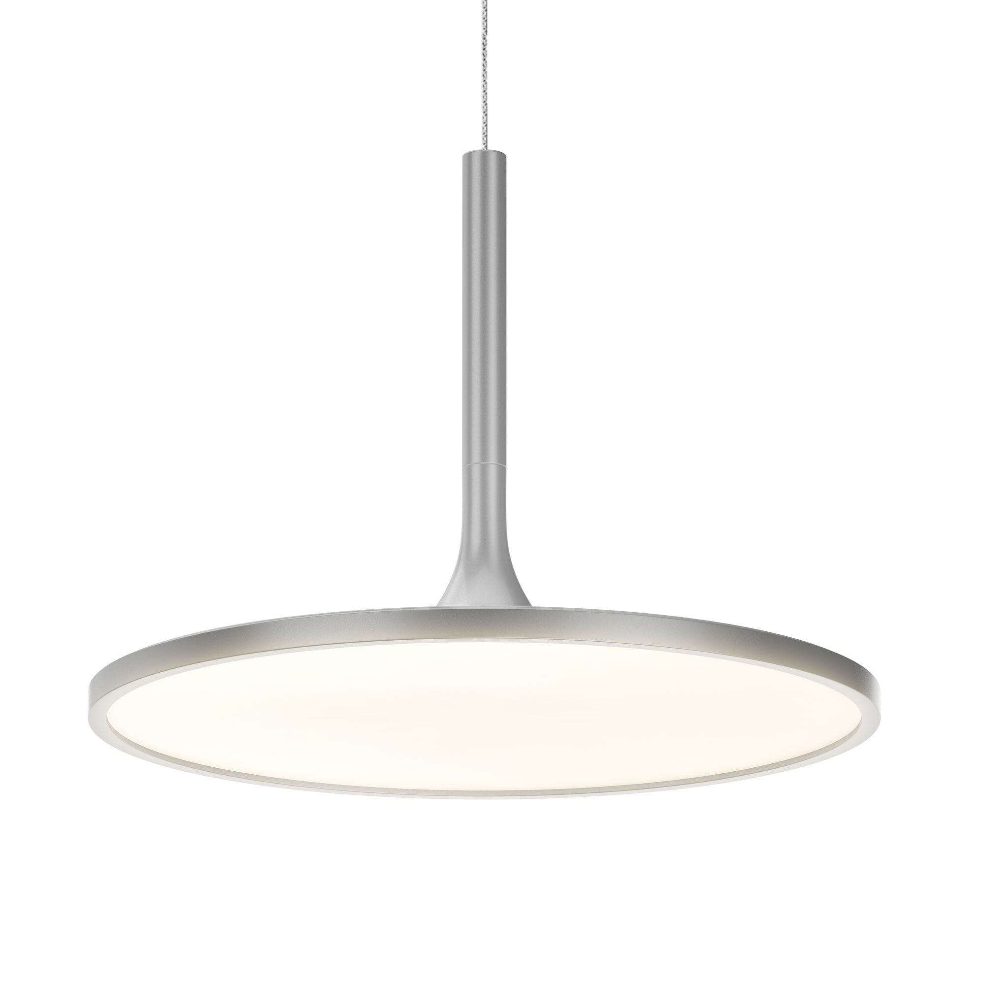 41W Round Plate Pendant Light, 3000K, 2225LM, Diameter 17.3" x 55"H, Dimmable, Home Office Lighting