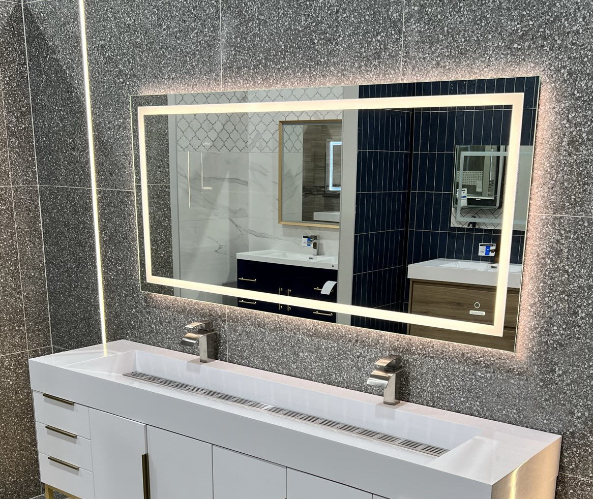 Backlit/Frontlit, Vanity Mirror with Lights, Touch Switch, Anti-Fog, Adjustable Color Temperature & Remembrance, LED Mirror for Bathroom, Accord Style