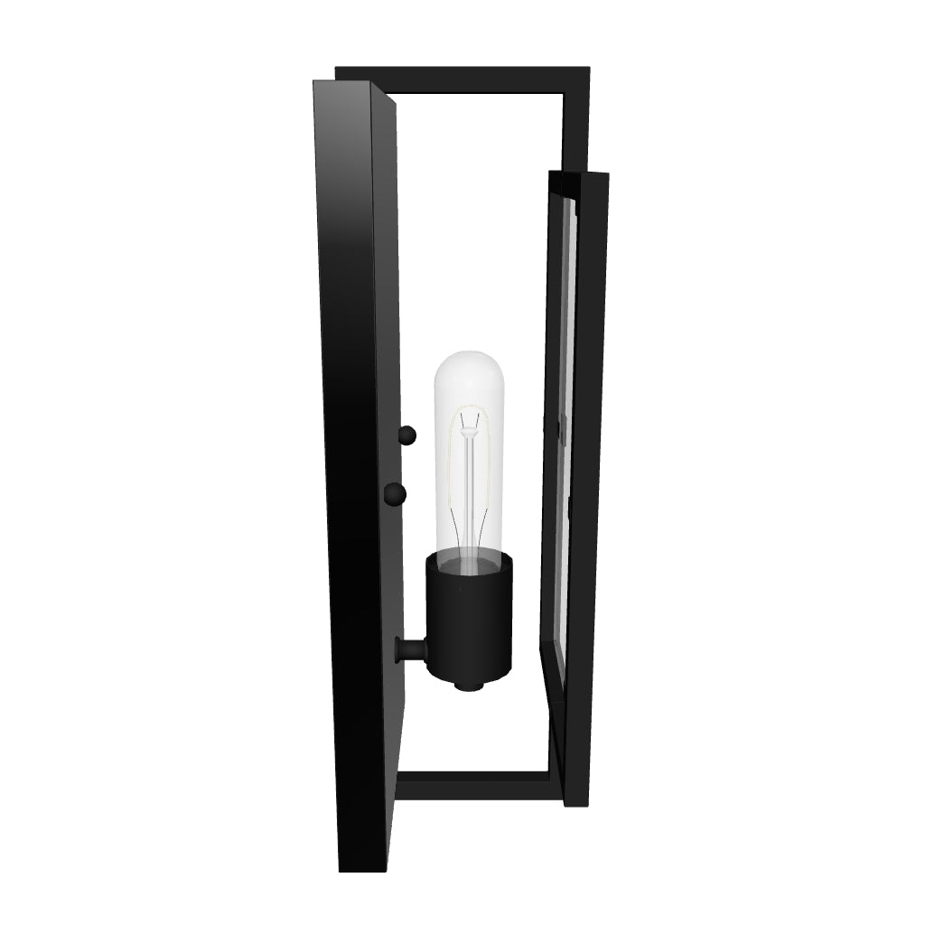 Matte Black Wall Sconce Light, UL Listed for Damp Location, E26 Base, 3 Years Warranty, Hallway Light Fixtures