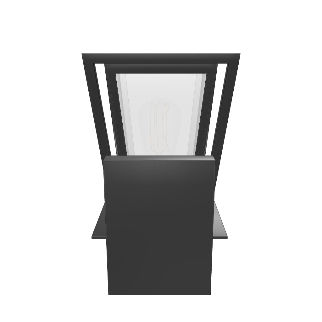 Wall Sconce Fixture, UL Listed for Damp Location, E26 Socket Wall Lamp, Matte Black Finish, Hallway Light Fixtures