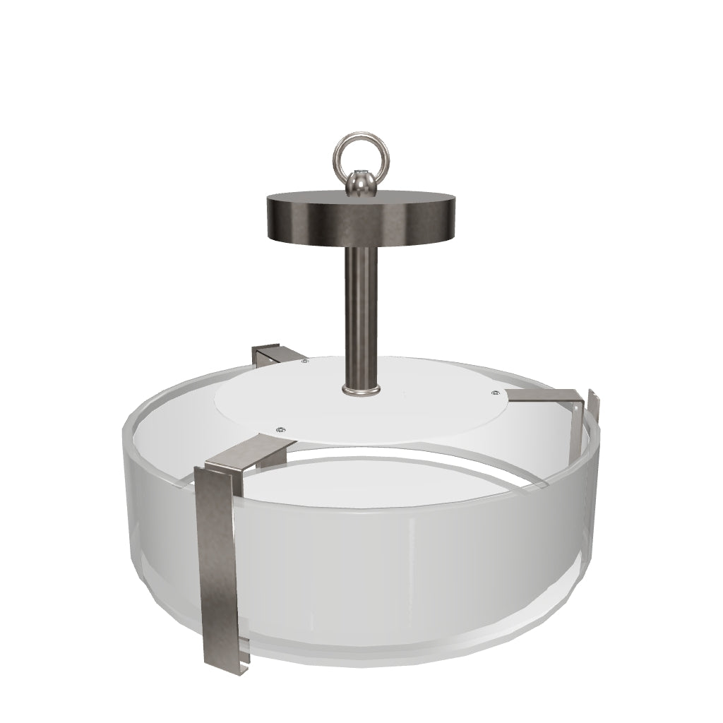 Semi Flush Mount Ceiling Lights, Drum Shape, Brushed Nickel Finish and Frosted Glass Shade, E26 Base, UL Listed - Damp Location