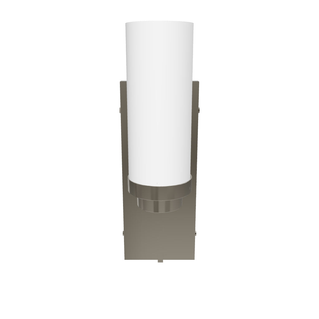 1-Light, LED Wall Sconce Light, Brushed Nickel with Opal Glass Shade, Decorative Wall Lamp, Hallway Light Fixtures, Dim: W4.6"xH15"xE3.5"