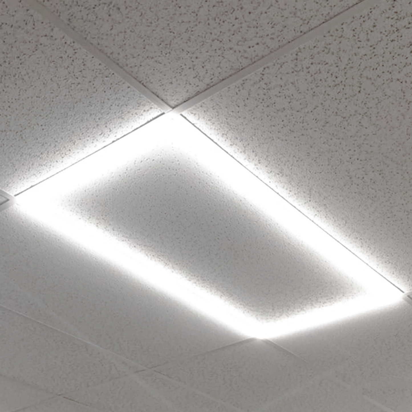 2 ft. x 4 ft. LED T-Bar Panel Light, 40W/50W/60W Wattage Adjustable, 3000K/4000K/5000K CCT Changeable, Dimmable, 6600LM, ETL & DLC Listed, Perfect For Offices, Schools, Hospitals