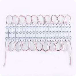 40-Pack LED Module Lights, Pure white, 3LEDs/Mod, DC12V, 1.5W, Waterproof Decorative Light for Christmas inflatables Letter Sign Advertising Signs with Tape Adhesive Backside