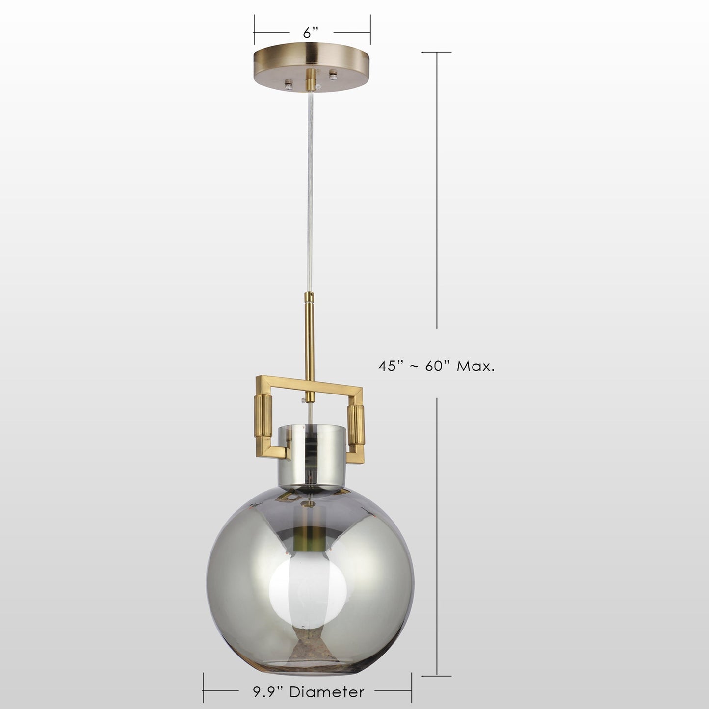 Tula Sphere Glass Indoor & Outdoor Best Pendant Light-Clear