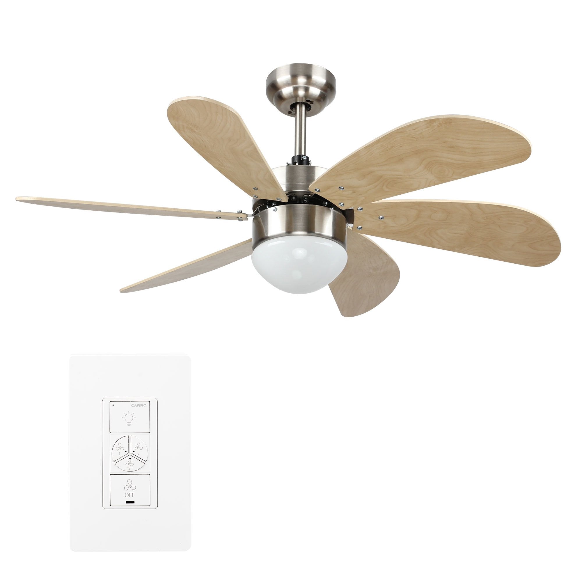 Minimus 38-inch Indoor Best Smart Ceiling Fan with Light Kit & Wall Control, Works with Alexa/Google Home/Siri
