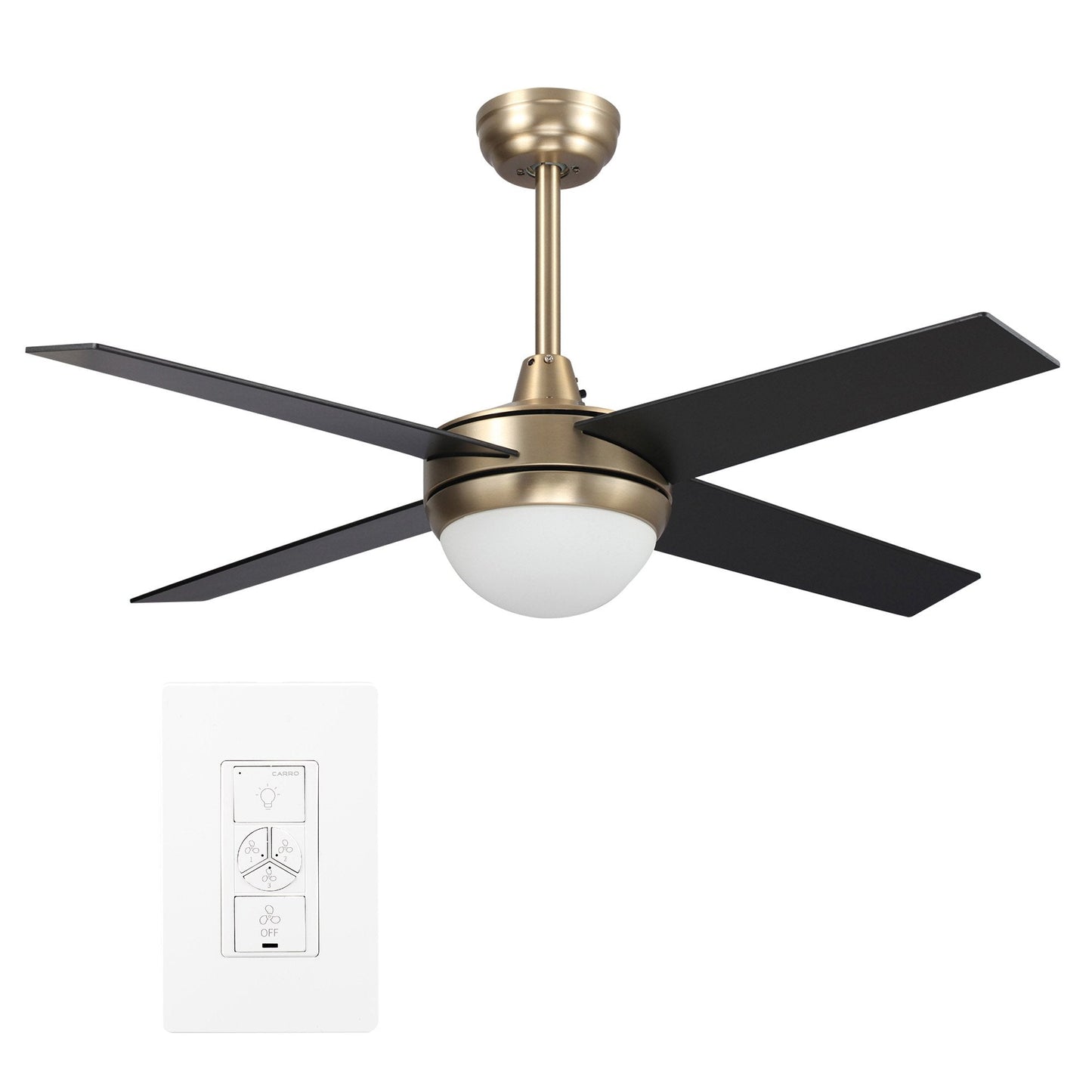 Nova 48-inch Indoor Best Smart Ceiling Fan with LED Light Kit & Wall Control, Works with Alexa/Google Home/Siri