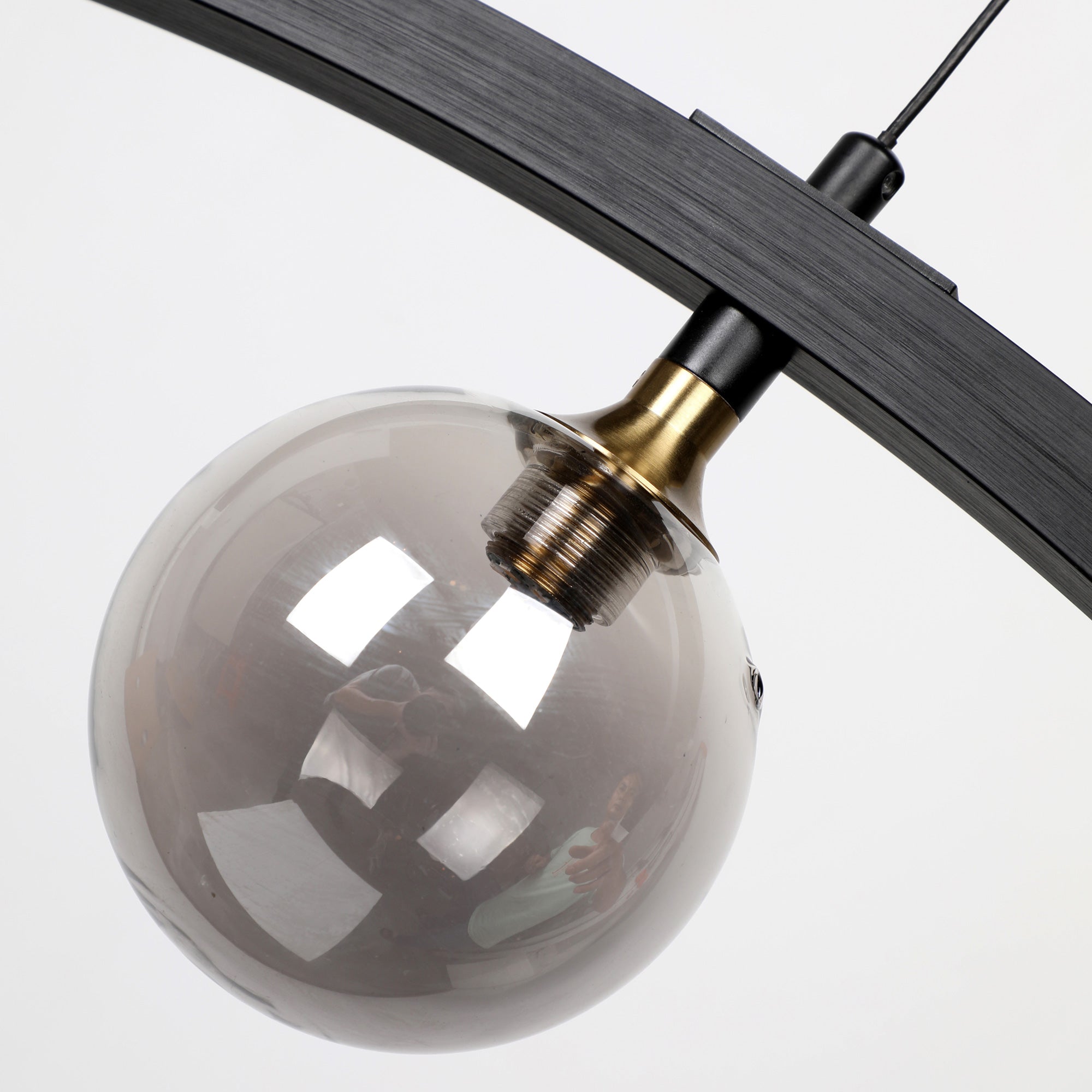 Camden Smoky Gray Glass Shade Creative Best LED Pendant Light